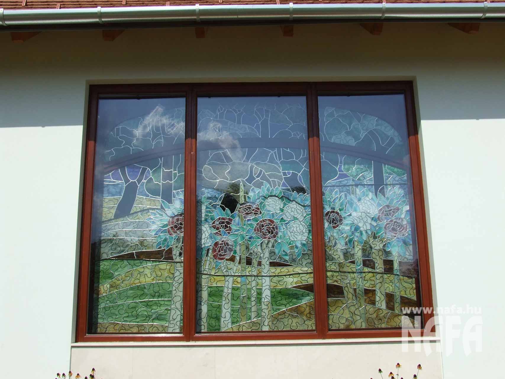 Fa nyílászárók, egyedi festett ablakok, Rippl-Rónai Múzeum Kaposvár